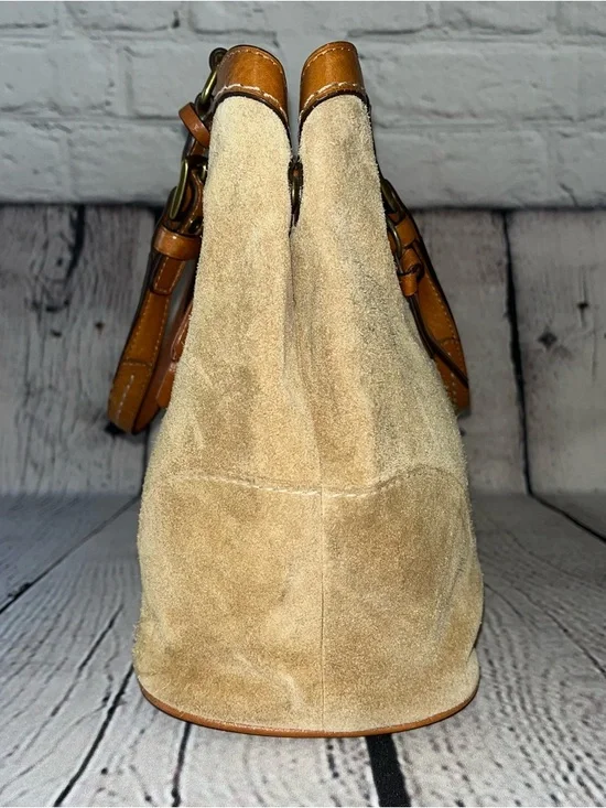 Vintage Y2K Coach Hampton Suede Tassel Leather Satchel Shoulder Bag (Style 7476) - Picture 7 of 15